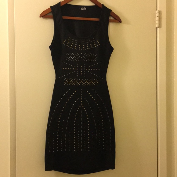 Stud back cut out dress LBD - Picture 5 of 7